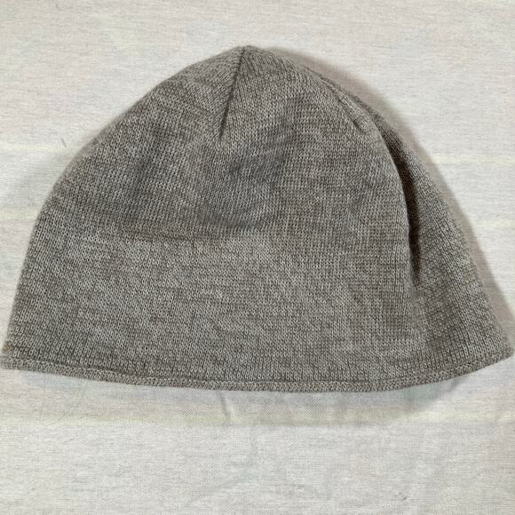 Cascade Mountain Tech OS Grey Wool Blend Lined Beanie Hat Ski Outdoor Gorpcore - Picture 4 of 8